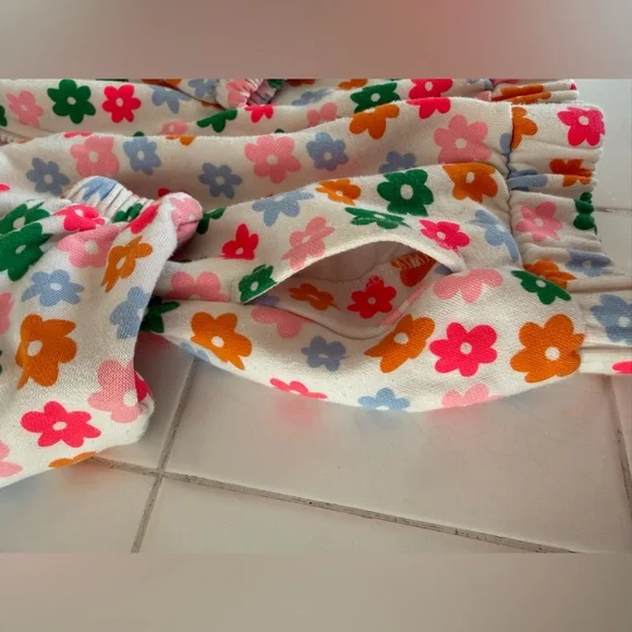 Old Navy Baby Girls Toddler Matching Floral Sweatsuit Set 18-24m Zip Hoodie - Picture 6 of 12